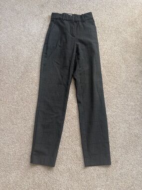 H&M Women's Black Glen Plaid Skinny Trousers
